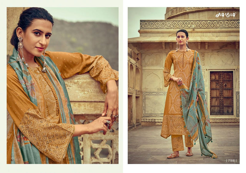 Jay Vijay Dilnaz Silk With Print And Embroidery work Stylish Designer Fancy Salwar Suit