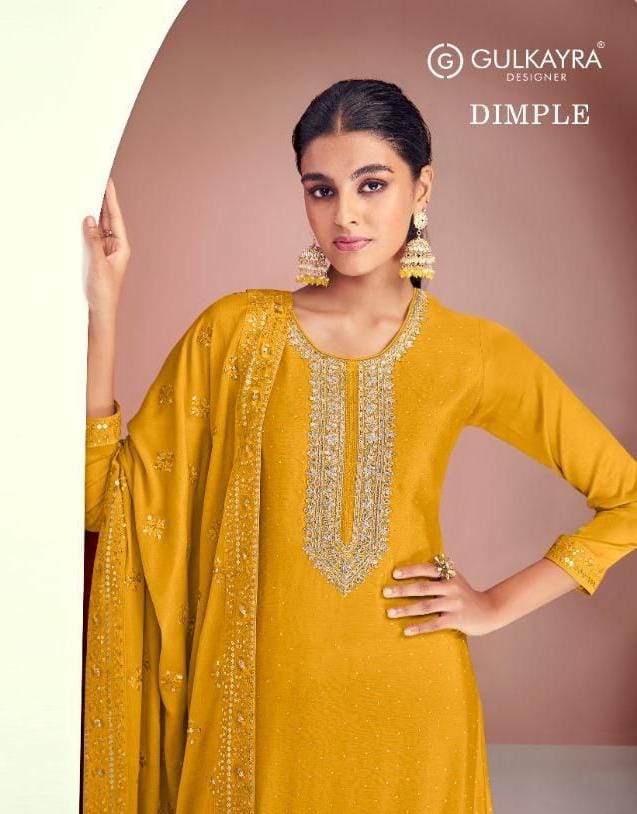 Gulkayra Dimple Georgette With Heavy Embroidery Work Stylish Designer Party Wear Salwar Suit
