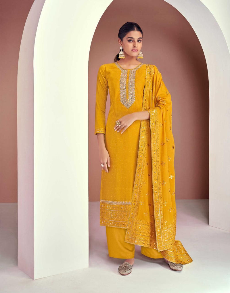 Gulkayra Dimple Georgette With Heavy Embroidery Work Stylish Designer Party Wear Salwar Suit