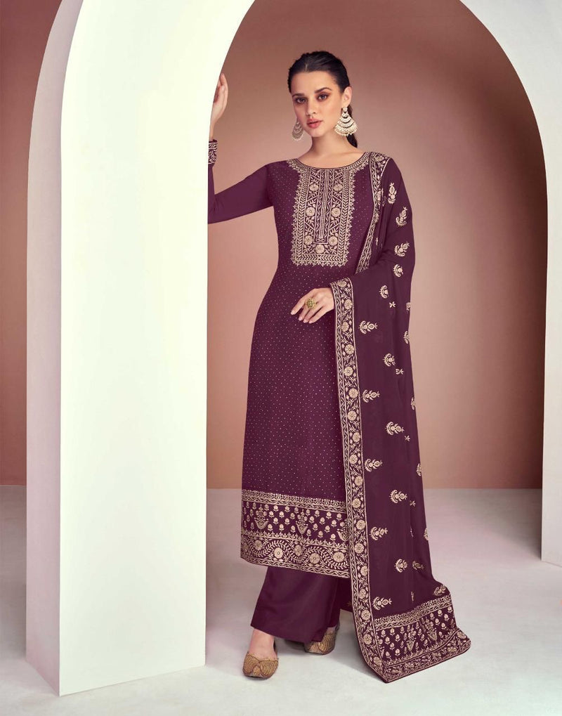 Gulkayra Dimple Georgette With Heavy Embroidery Work Stylish Designer Party Wear Salwar Suit