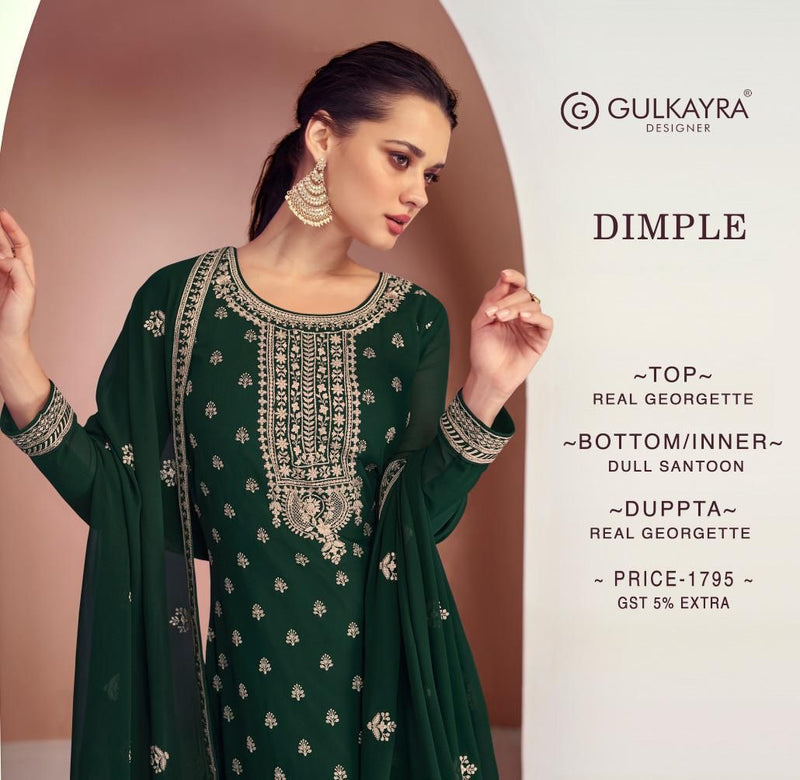Gulkayra Dimple Georgette With Heavy Embroidery Work Stylish Designer Party Wear Salwar Suit