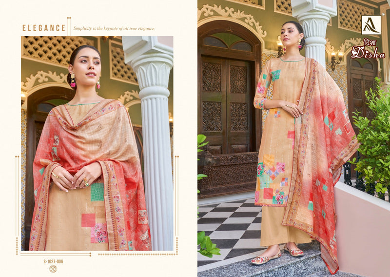 Alok Suits Disha Pure  Self Weaving Pattern Digital Print Stylish Designer Partywear Salwar Kameez