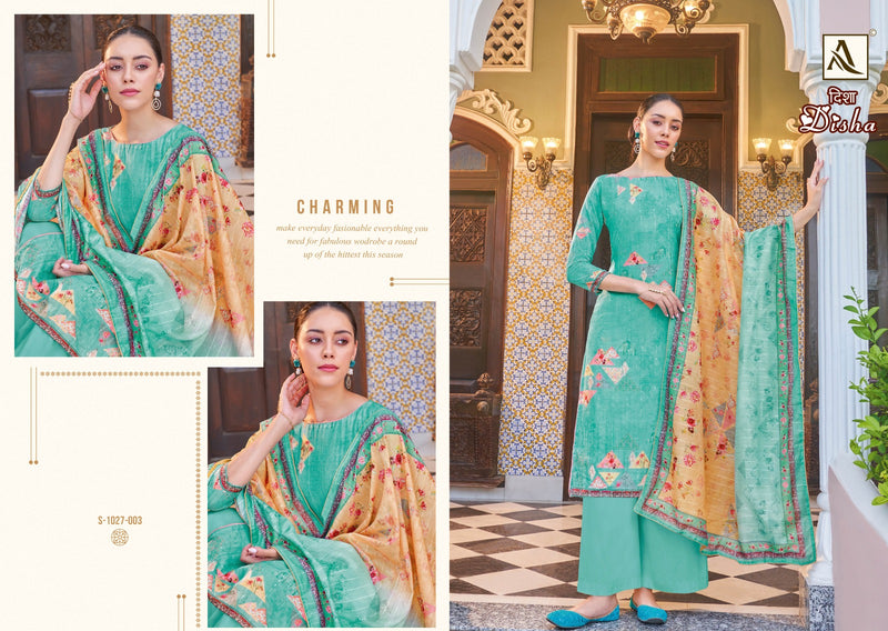 Alok Suits Disha Pure  Self Weaving Pattern Digital Print Stylish Designer Partywear Salwar Kameez