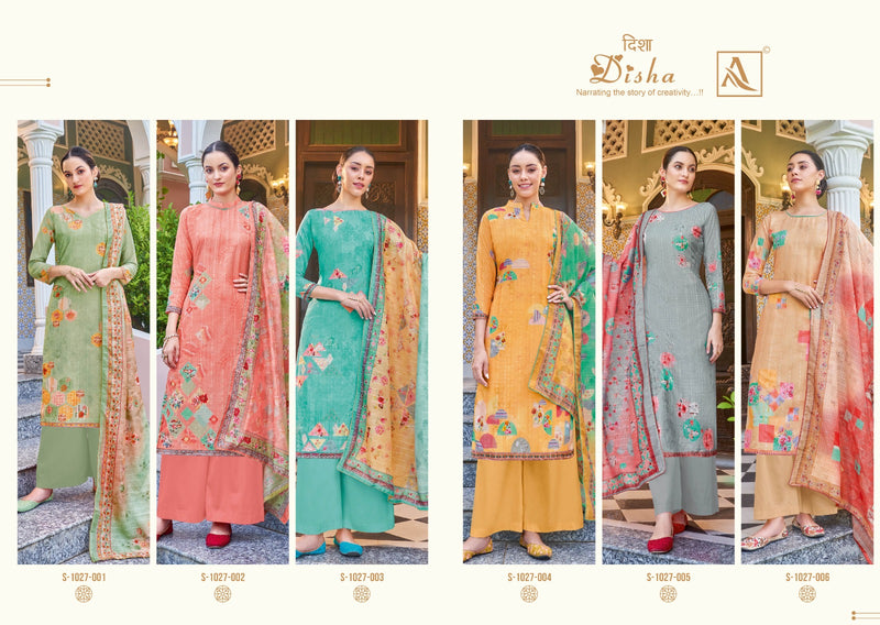 Alok Suits Disha Pure  Self Weaving Pattern Digital Print Stylish Designer Partywear Salwar Kameez