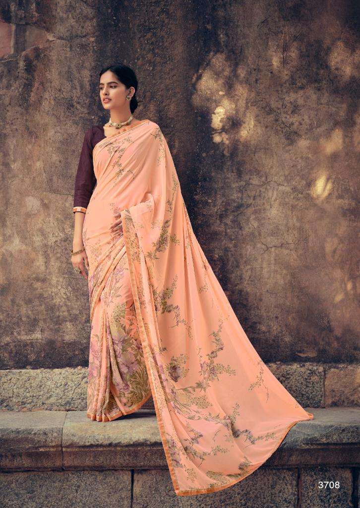 Kashvi Creation Launched Diya Fancy Soft Beautiful Micro Print Festive Wear Sarees