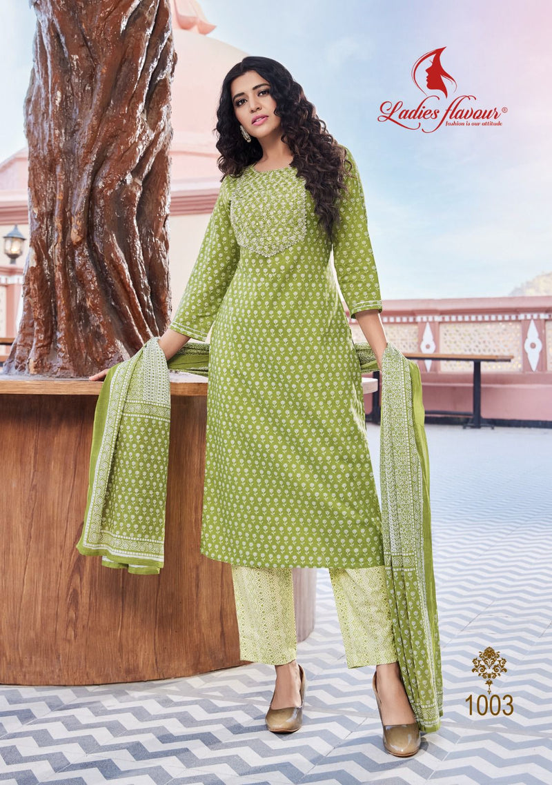 Ladies Flavour Dollar Vol 2 Pure Cotton Print Embroidery Work Gotta Patti Work Printed Partywear Kurti