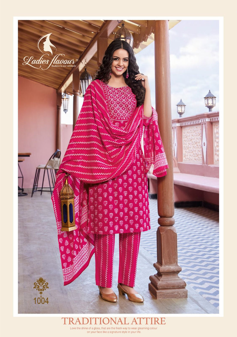 Ladies Flavour Dollar Vol 2 Pure Cotton Print Embroidery Work Gotta Patti Work Printed Partywear Kurti