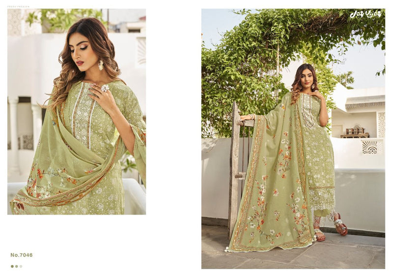 Jay Vijay Dophar Cotton Lining Designer Party Wear Salwar Suits With Fancy Prints & Embroidery Work