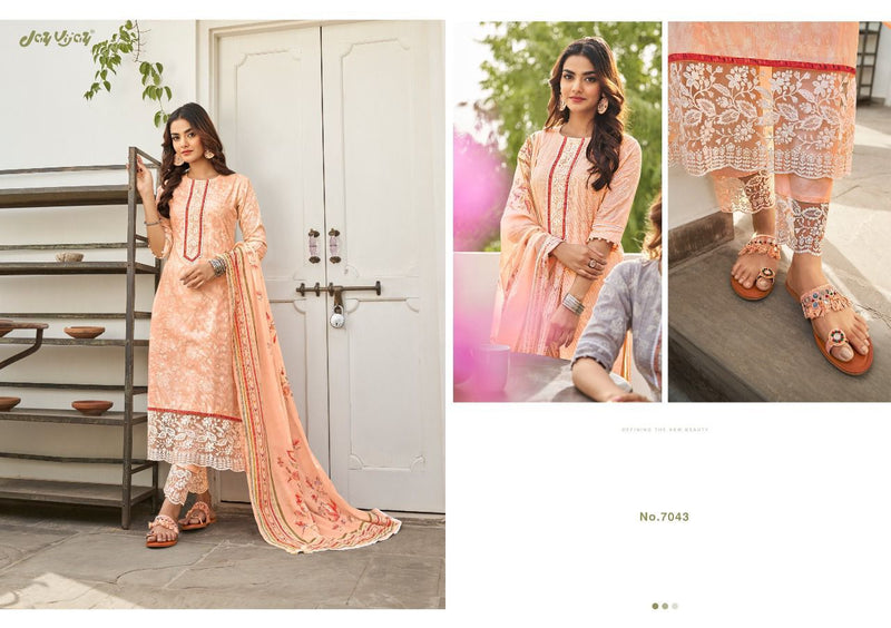 Jay Vijay Dophar Cotton Lining Designer Party Wear Salwar Suits With Fancy Prints & Embroidery Work