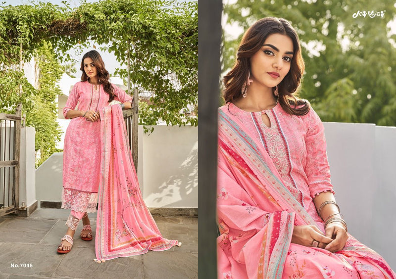 Jay Vijay Dophar Cotton Lining Designer Party Wear Salwar Suits With Fancy Prints & Embroidery Work