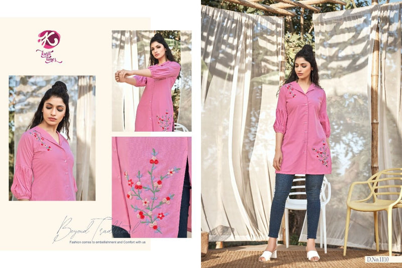 Kurti Times Dora American Georgette Stylish Fancy Daily Wear Kurtis