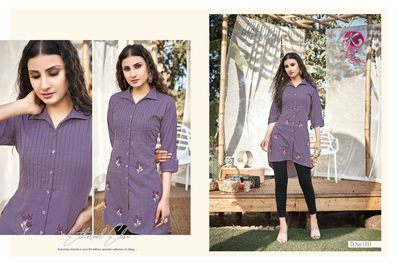 Kurti Times Dora American Georgette Stylish Fancy Daily Wear Kurtis