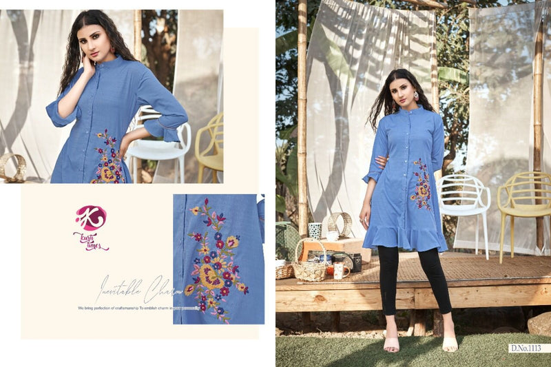 Kurti Times Dora American Georgette Stylish Fancy Daily Wear Kurtis