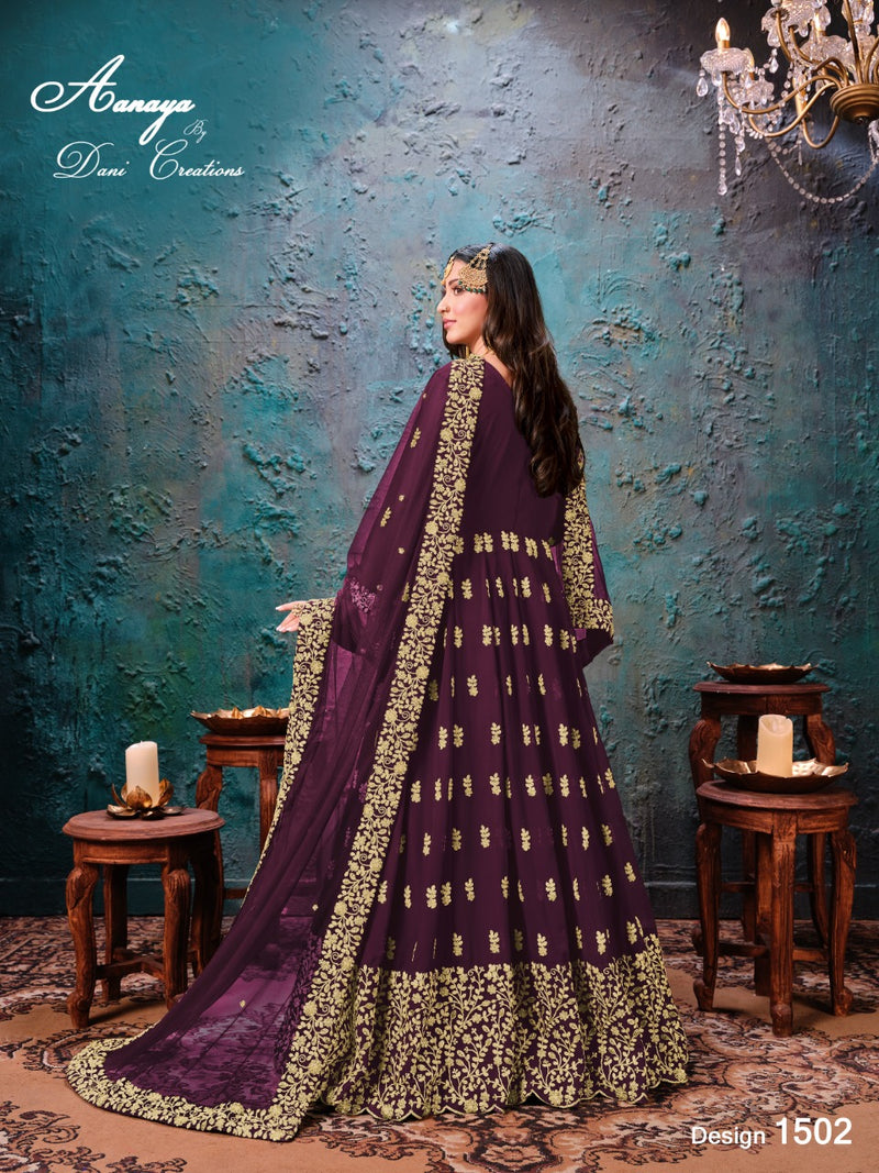 Dani Creation Aanaya 1500 Series Faux Georgette Stylish Designer Partywear Gowns