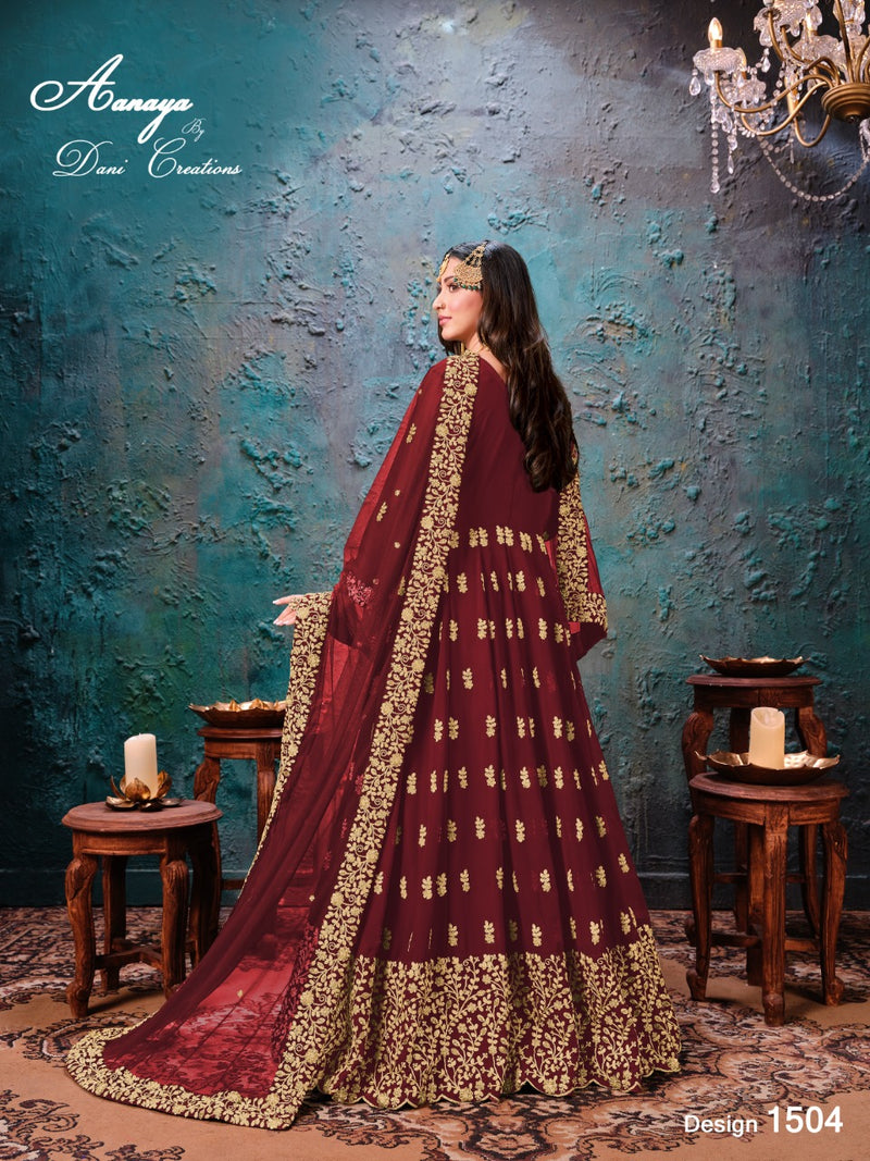 Dani Creation Aanaya 1500 Series Faux Georgette Stylish Designer Partywear Gowns