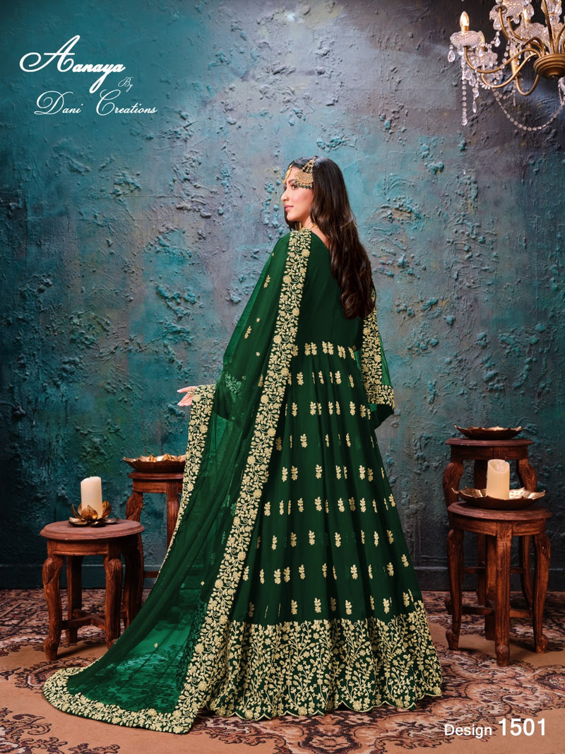 Dani Creation Aanaya 1500 Series Faux Georgette Stylish Designer Partywear Gowns
