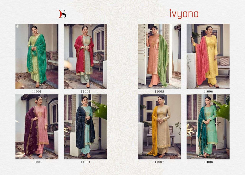 Deepsy Ivyona Viscose Jacqured With Heavy Embroidery Work
