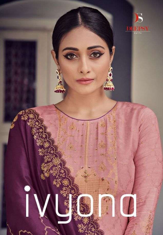 Deepsy Ivyona Viscose Jacqured With Heavy Embroidery Work