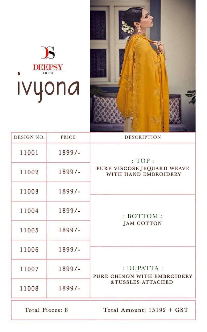 Deepsy Ivyona Viscose Jacqured With Heavy Embroidery Work