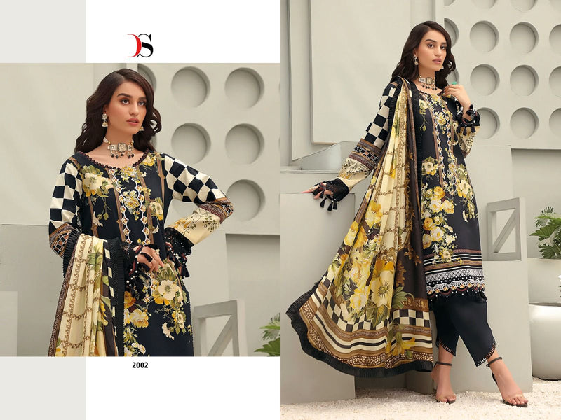 Deepsy Suit Firdous Queens Court Remix Pure Cotton With Embroidery Work Salwar Kameez