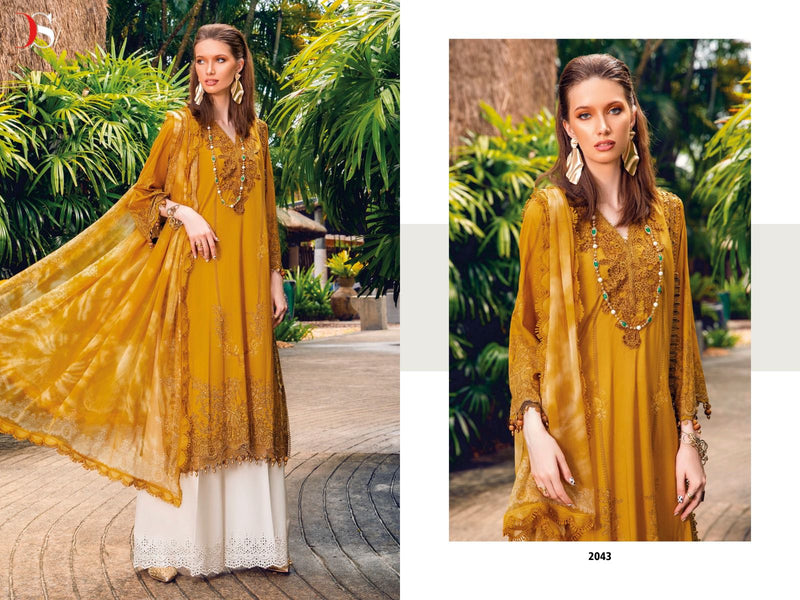 Deepsy Suit Firdous Queens Court Remix Pure Cotton With Embroidery Work Salwar Kameez
