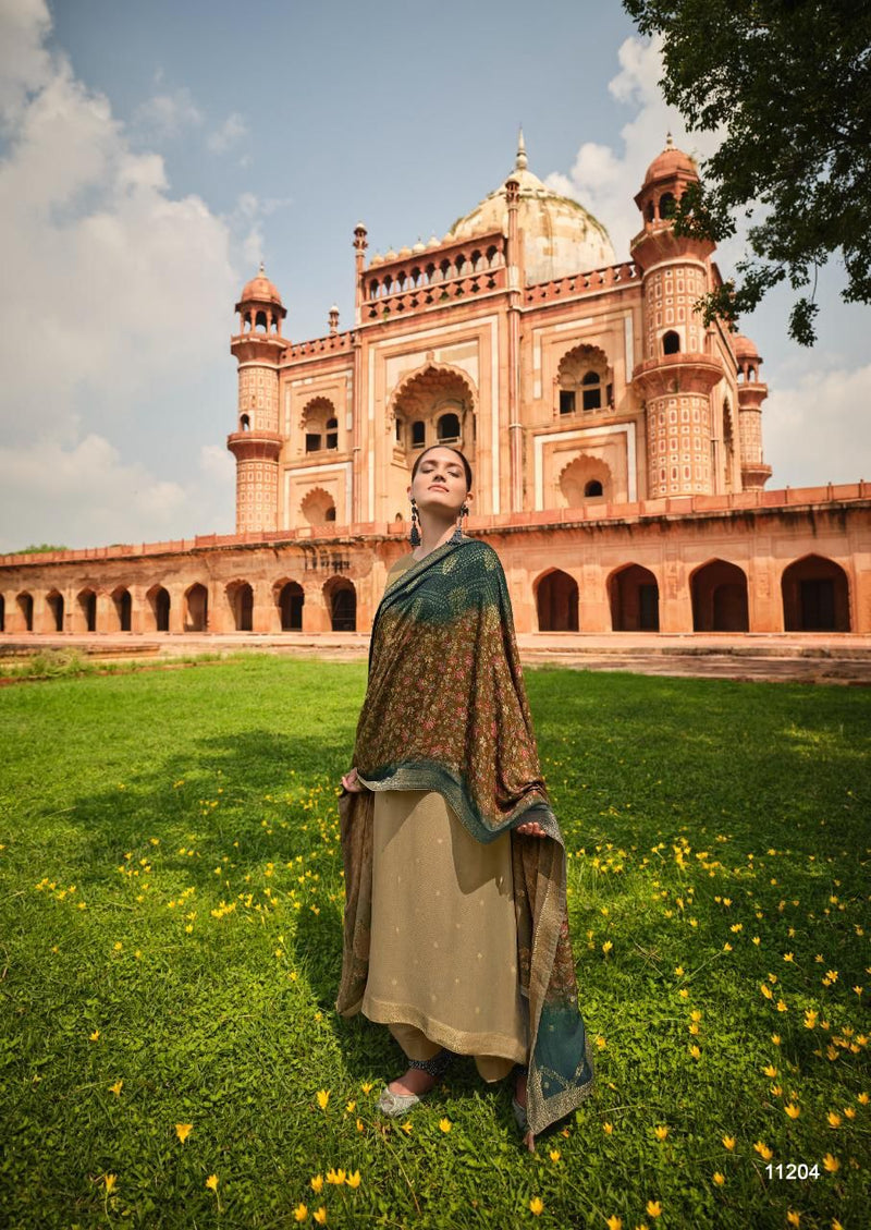 Deepsy Suit Griva Pashmina Jacqured Digital Print Salwar Suit