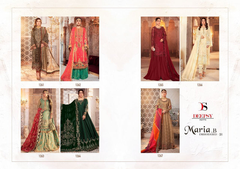 Deepsy Suit Maria B Embroidered Vol 21 Georgette Embroidered Work Salwar Kameez