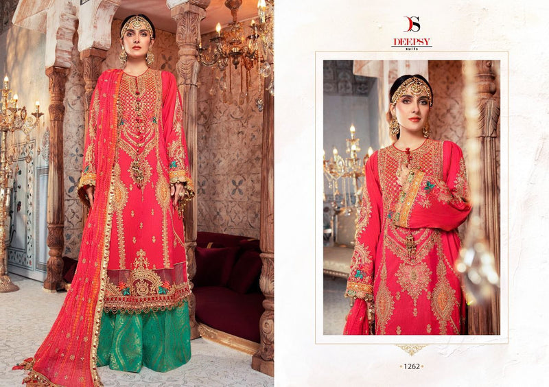 Deepsy Suit Maria B Embroidered Vol 21 Georgette Embroidered Work Salwar Kameez