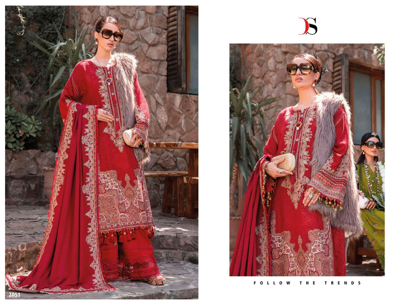 Deepsy Suit Maria B Lawn 23 Pure Cotton Self Embroidered Work Pakistani Suit