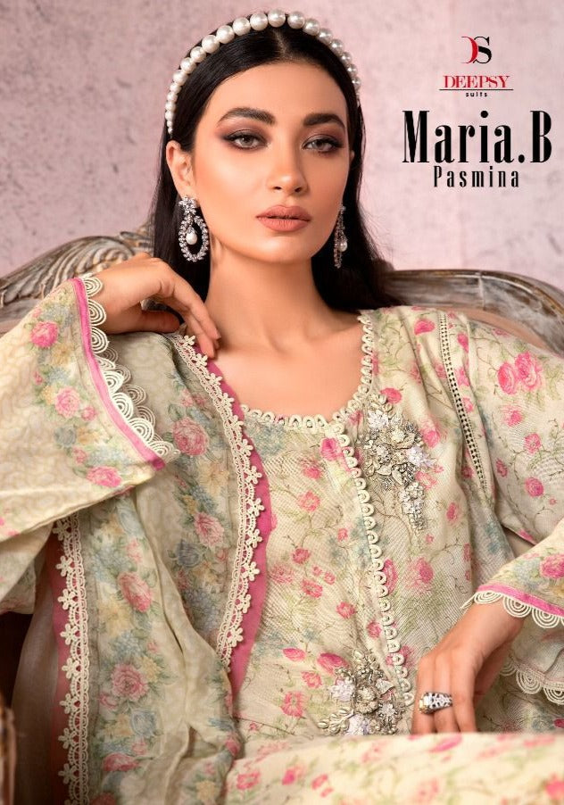 Deepsy Suit Maria B Pashmina Handwork Embroidered Salwar Kameez