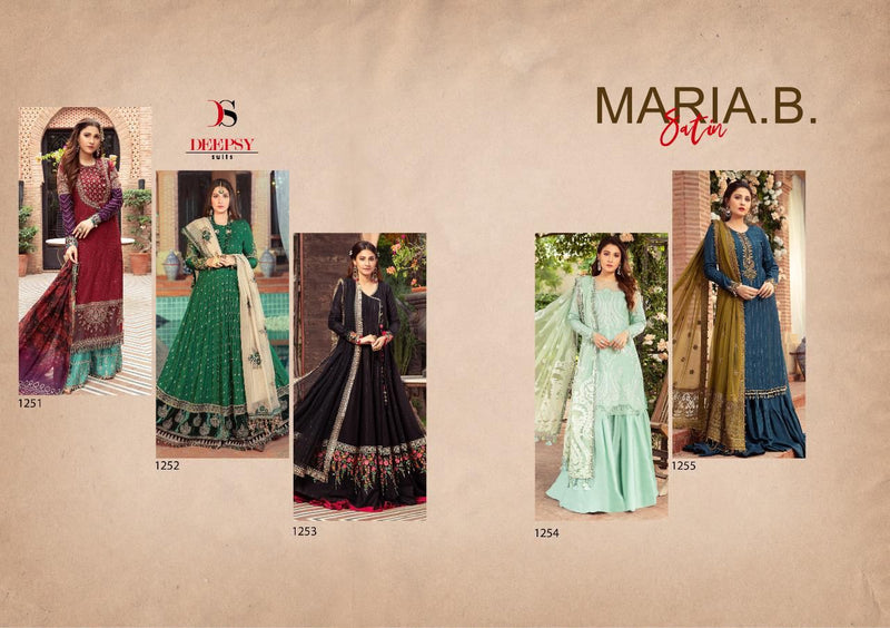 Deepsy Suit Maria B Satin Pure Cotton With Embroidery Salwar Suit