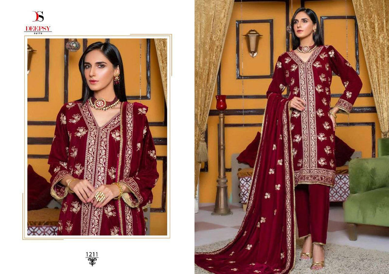 Deepsy Suit Merakish Velvet With Embroidery Salwar Suit