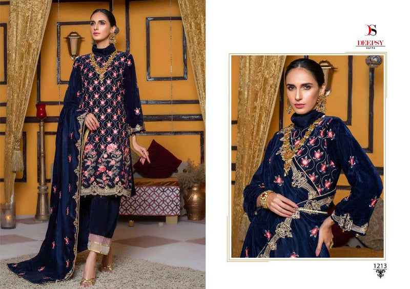 Deepsy Suit Merakish Velvet With Embroidery Salwar Suit