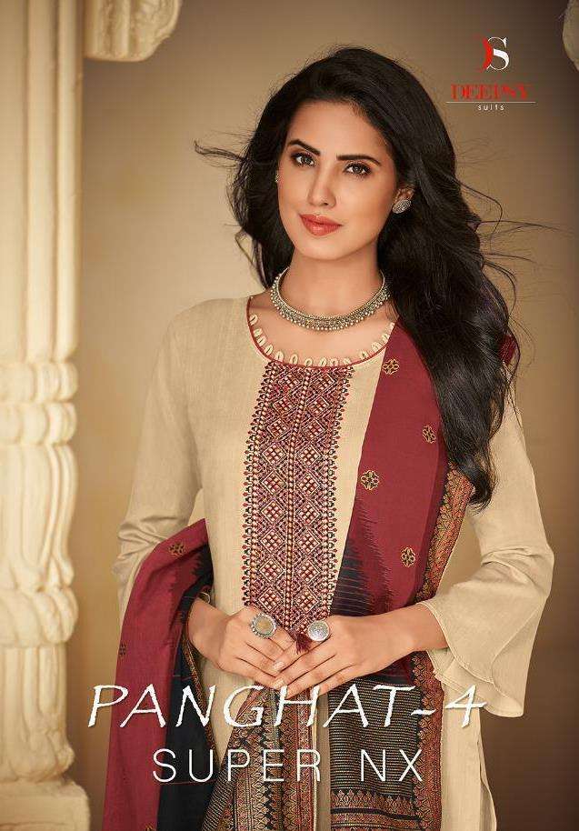 Deepsy Suit Panghat Vol 4 Suoer Nx Pashmina With Embroidery Work Suit