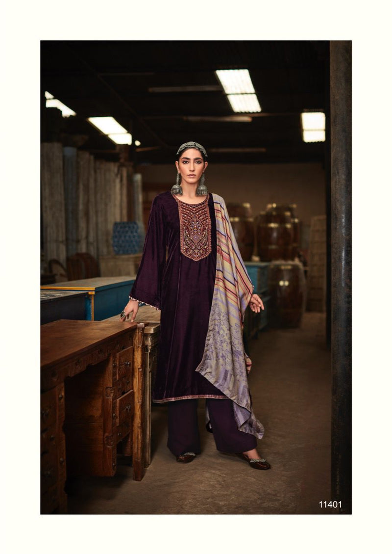 Deepsy Suit Sahjadi Pure Velvet With Embroidery Salwar Suit