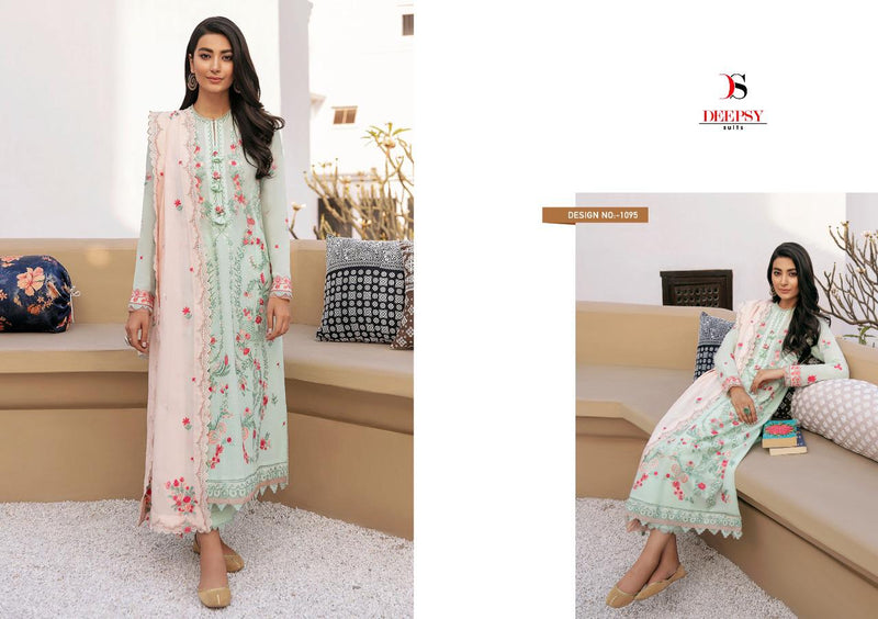 Deepsy Suit Zaha Festive Collection Pure Cotton Embroidery Work Pakistani Salwar Suit