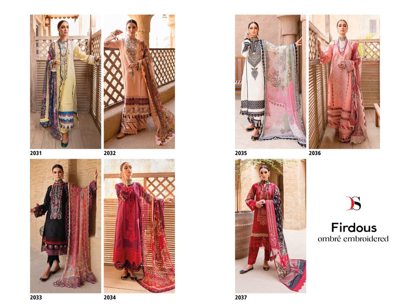 Deepsy Suits Firdous Ombre Embroidered Pure Cotton Heavy Self Embroidered Salwar Suit