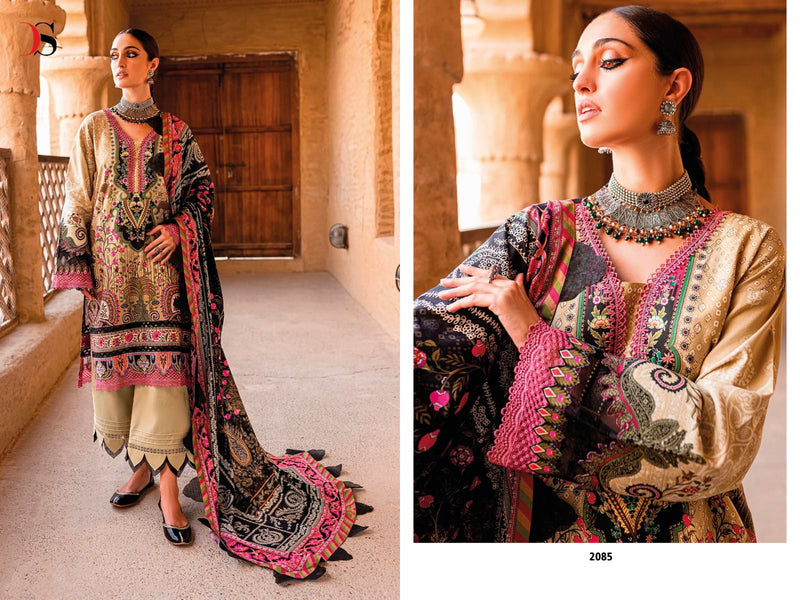 Deepsy Suits Firdrous Urbane 23 Pure Cotton Self Embroidered Pakistani Suit