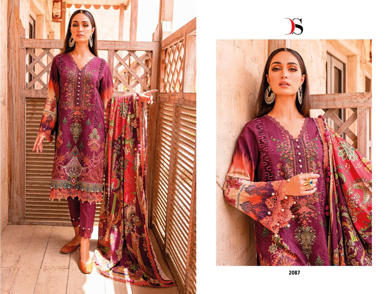 Deepsy Suits Firdrous Urbane 23 Pure Cotton Self Embroidered Pakistani Suit