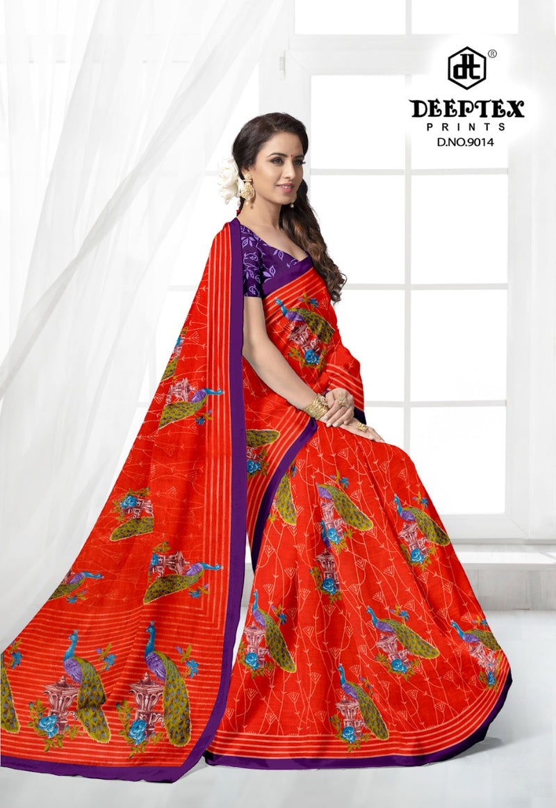 Deeptex Prints Kalamkari Special Vol 9 Pure Cotton Casual Wear Sarees Collection