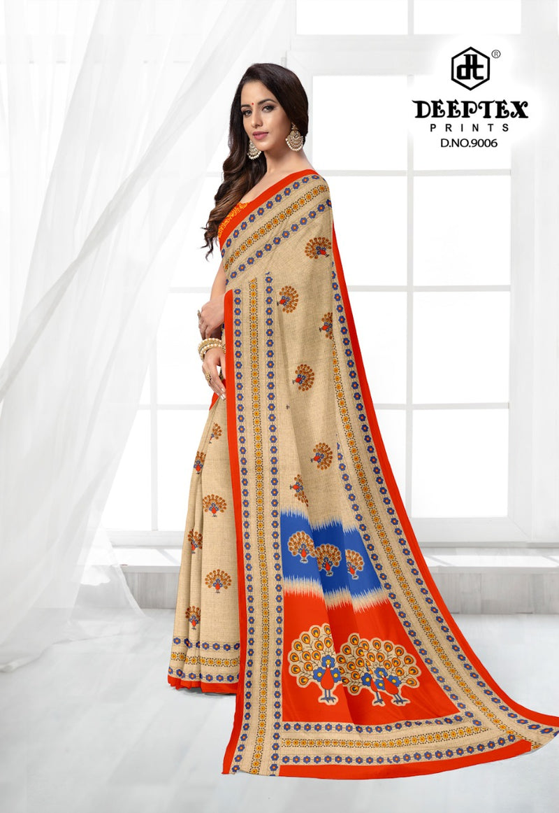 Deeptex Prints Kalamkari Special Vol 9 Pure Cotton Casual Wear Sarees Collection