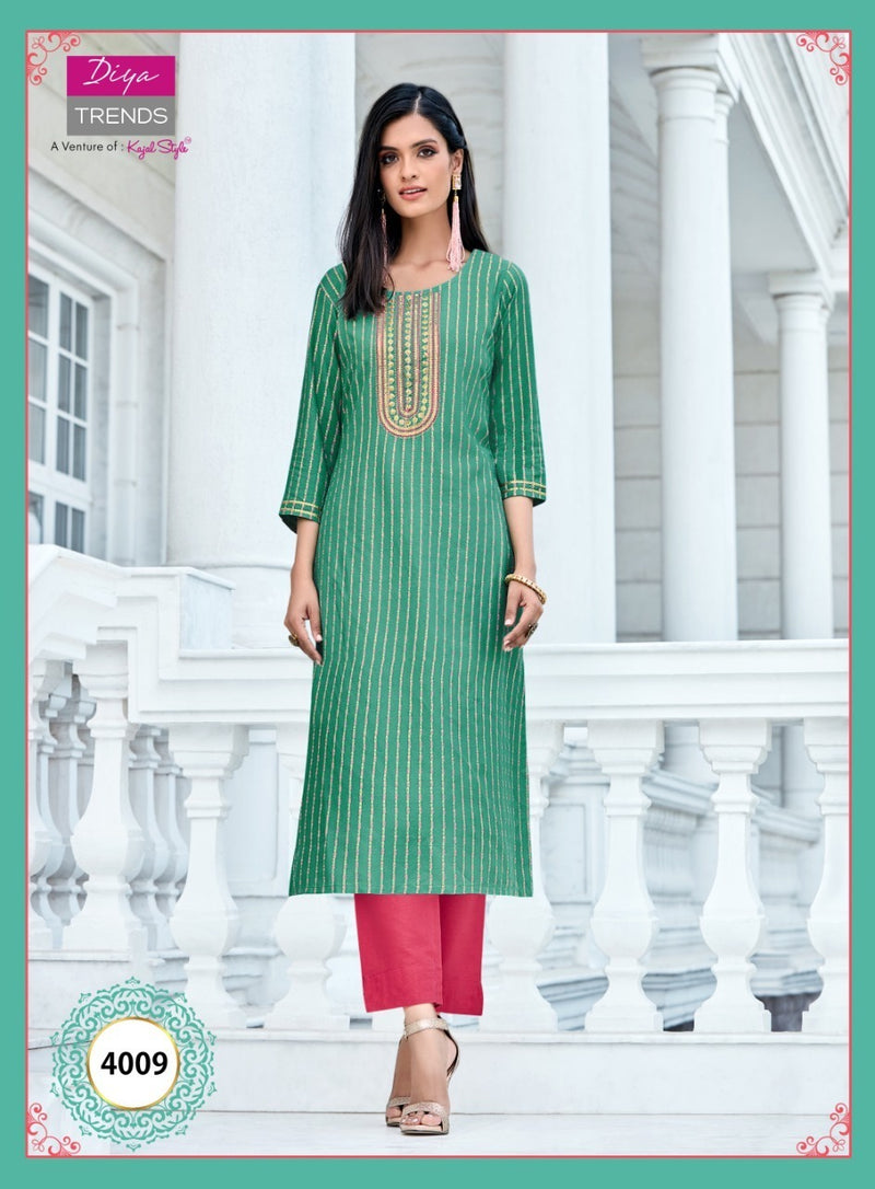 Diya Trends Victoria Vol 4 Rayon Print Stylish Designer Kurti