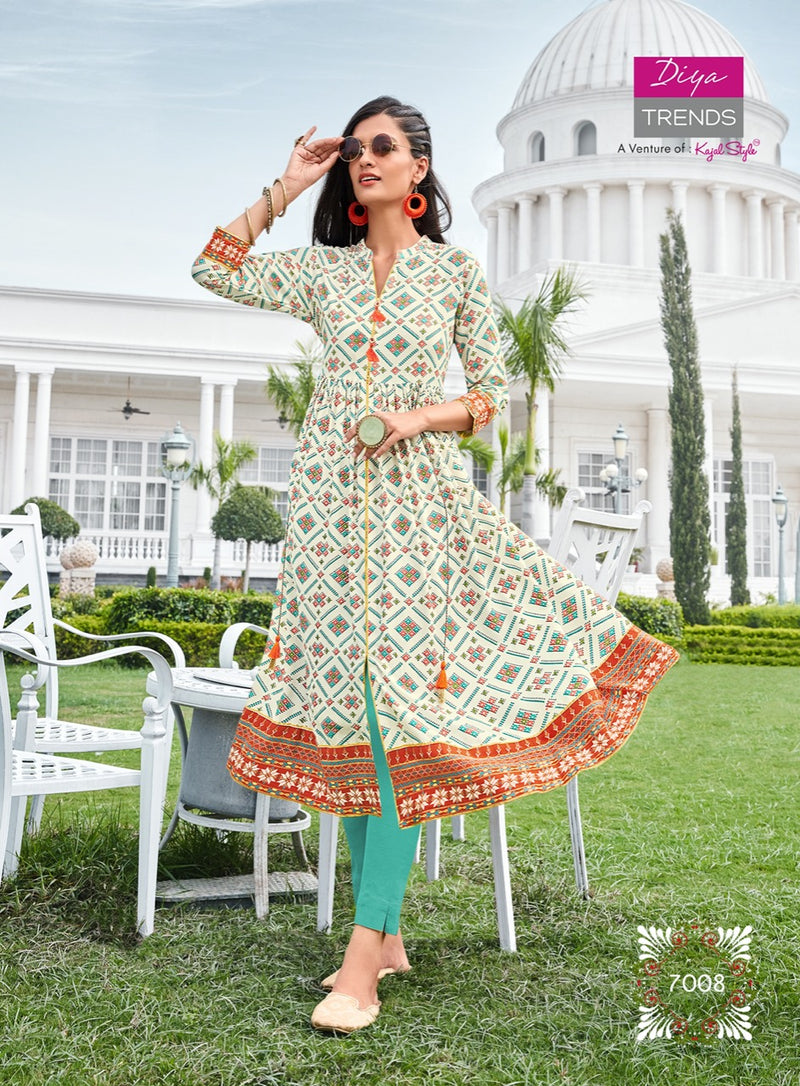 Diya Trends Ethnicity Vol 7 Designer Casual Wear Kurti Collection