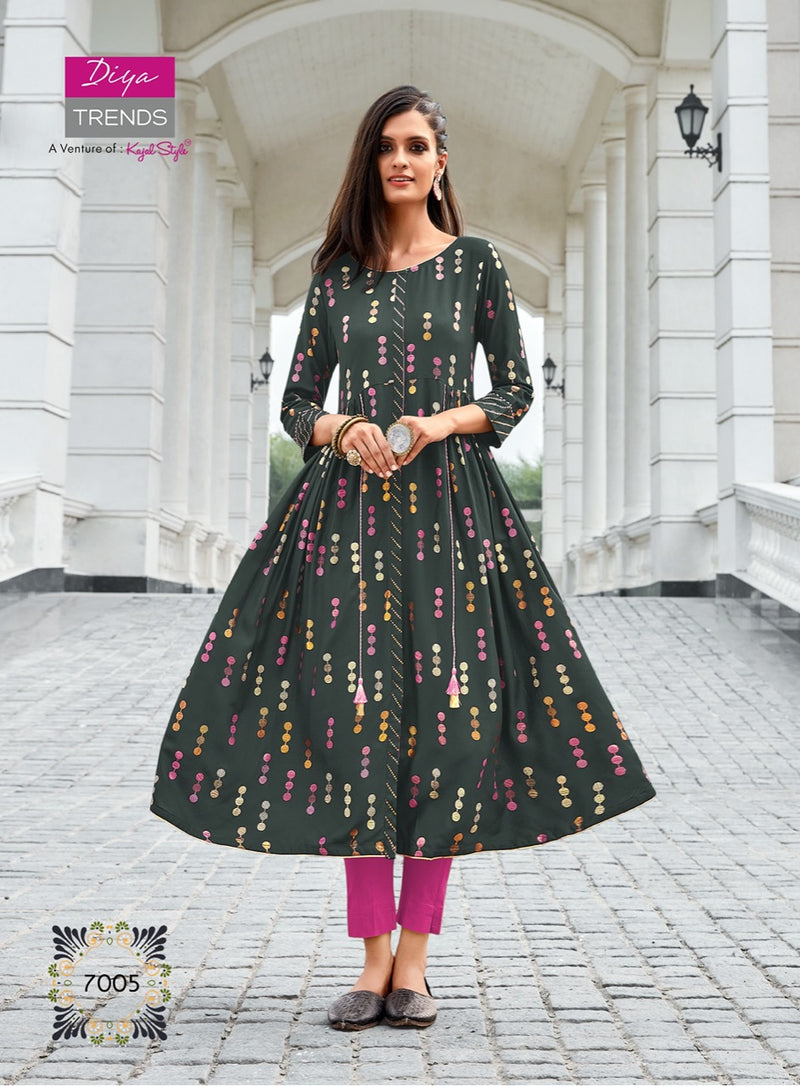 Diya Trends Ethnicity Vol 7 Designer Casual Wear Kurti Collection