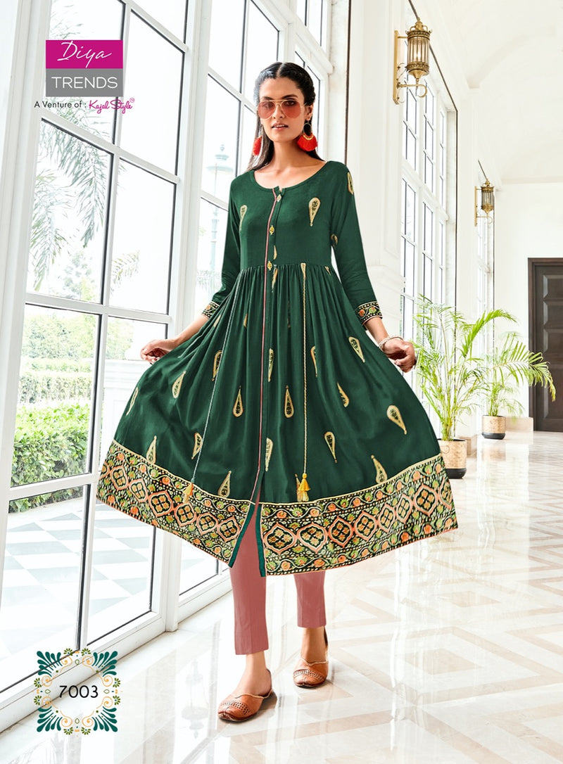 Diya Trends Ethnicity Vol 7 Designer Casual Wear Kurti Collection