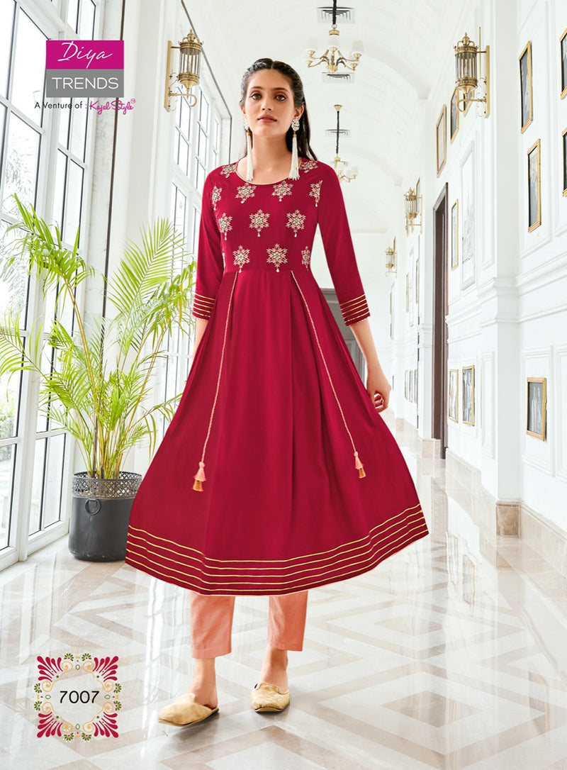 Diya Trends Ethnicity Vol 7 Designer Casual Wear Kurti Collection