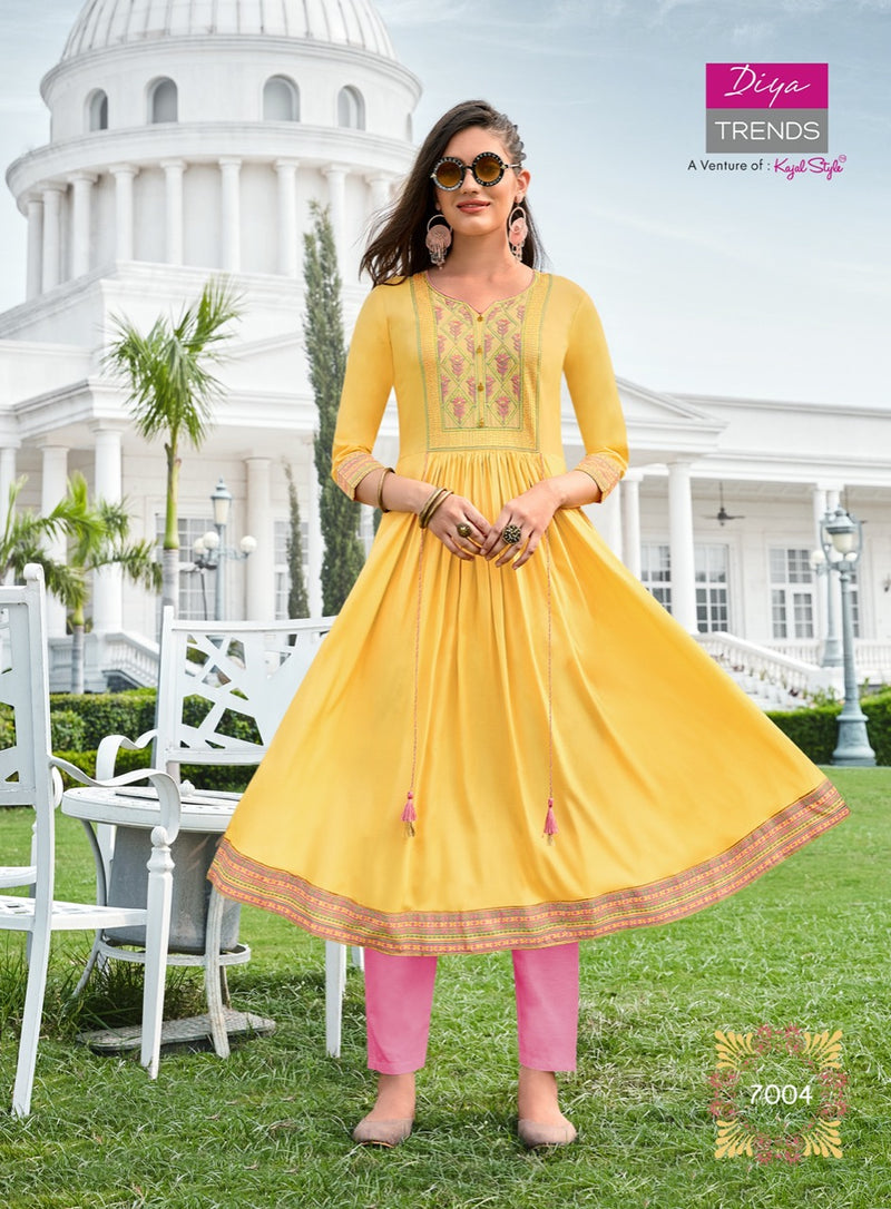 Diya Trends Ethnicity Vol 7 Designer Casual Wear Kurti Collection