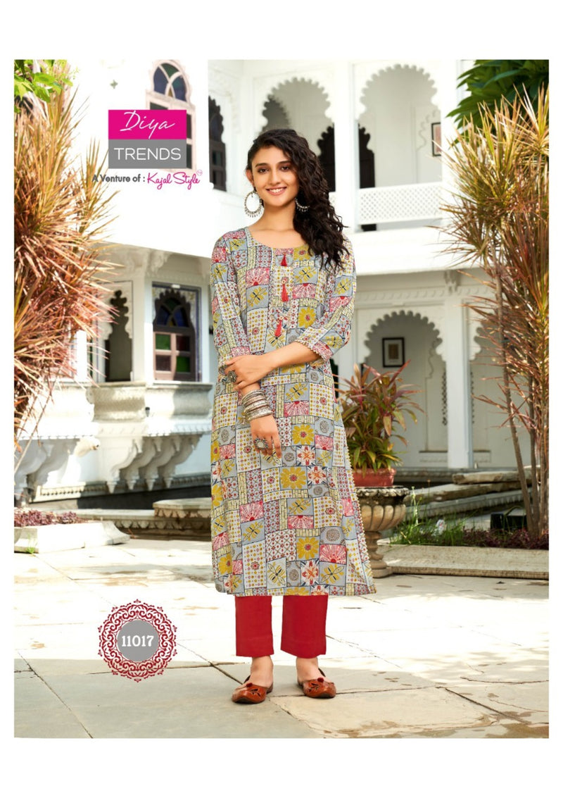 Diya Trends Gardencity Vol 11 Rayon With Foil Print Kurti
