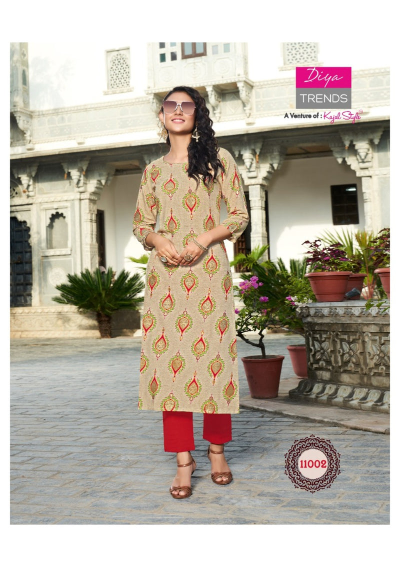 Diya Trends Gardencity Vol 11 Rayon With Foil Print Kurti