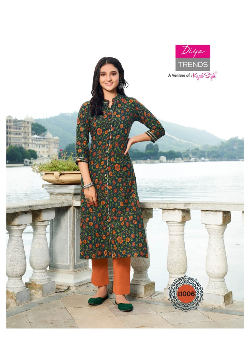 Diya Trends Gardencity Vol 11 Rayon With Foil Print Kurti